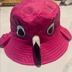 Nylon Pink Flamingo bucket Hat one size nwot